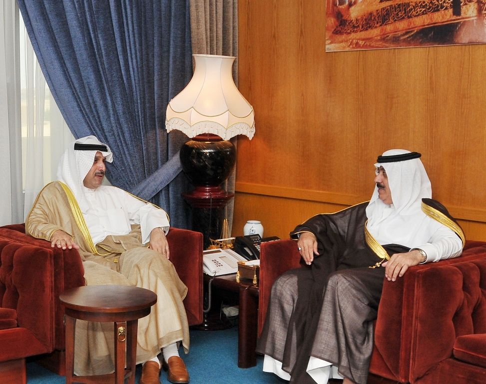 Kuwait's Ambassador to Saudi Arabia Sheikh Hamad Jaber Al-Ali Al-Sabah meets Minister of State, member of the Council of Ministers and President of the Saudi National Guard, Prince Miteb bin Abdullah bin Abdul Aziz