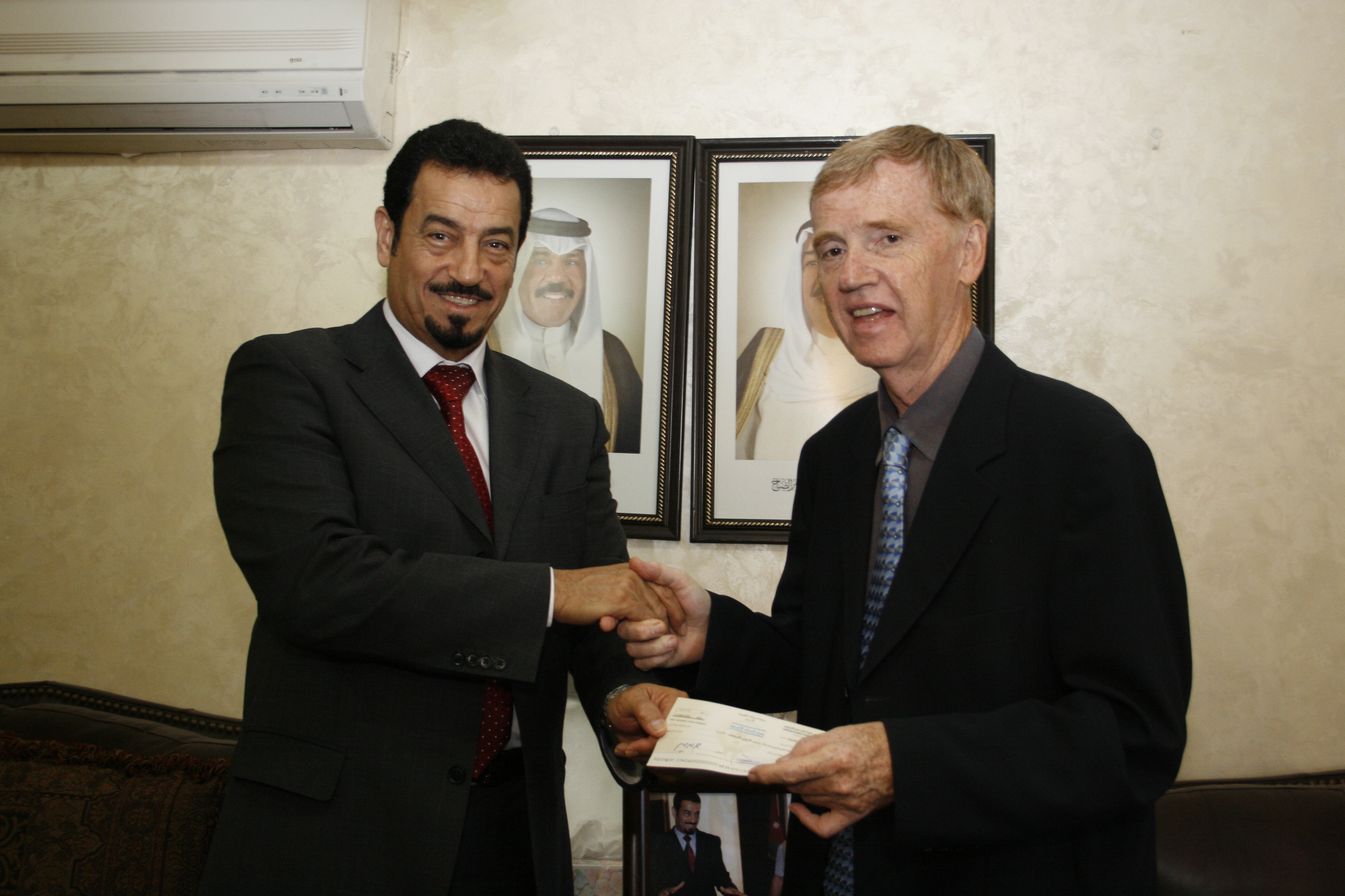 Kuwait Ambassador to Jordan Dr. Hamad Al-Du'aij meets  Commissioner-General of UNRWA Peter Hansen