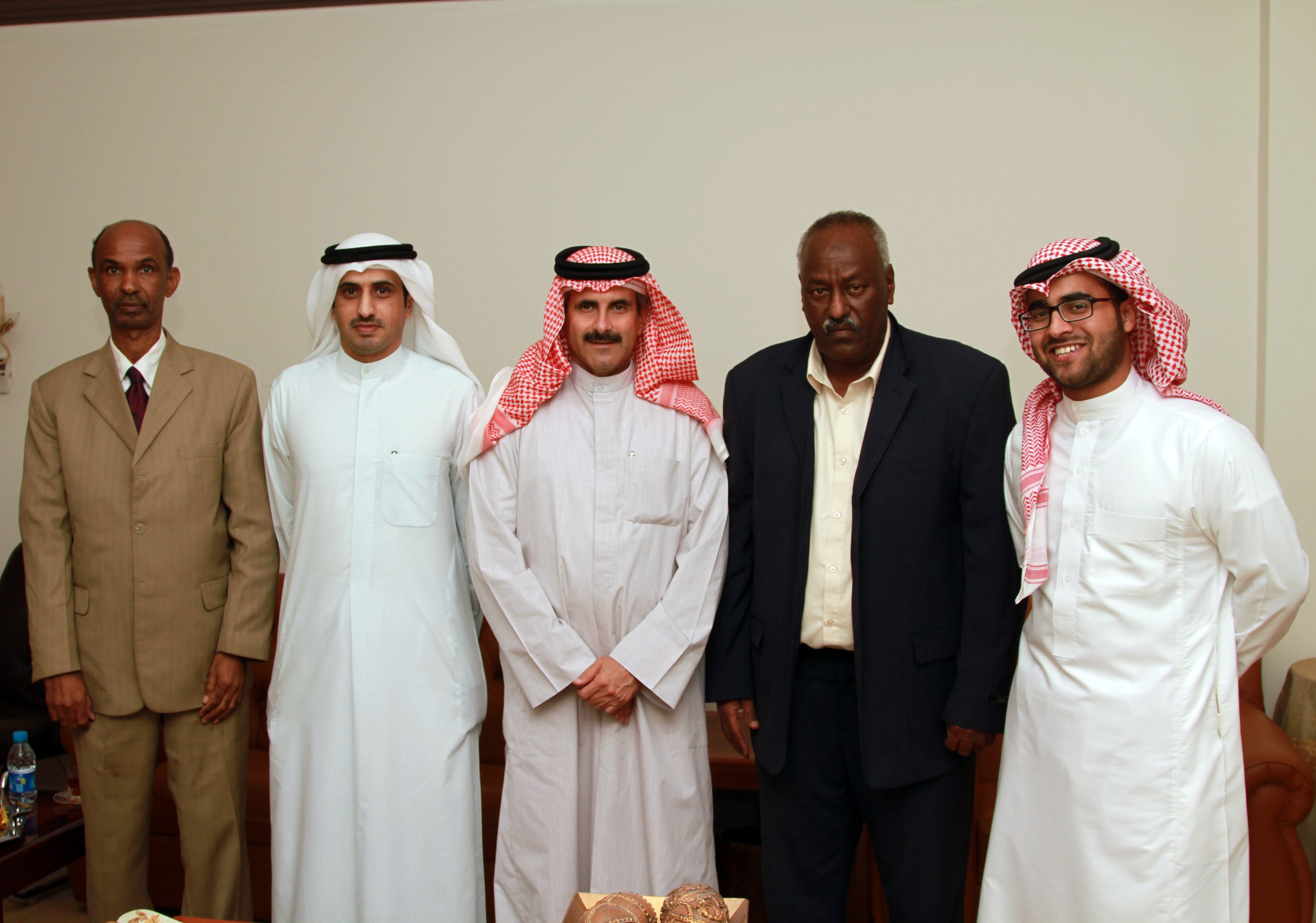 KUNA Board Chairman and Director General Sheikh Mubarak Al-Duaij Al-Ibrahim Al-Sabah and KUNA Riyadh bureau staff