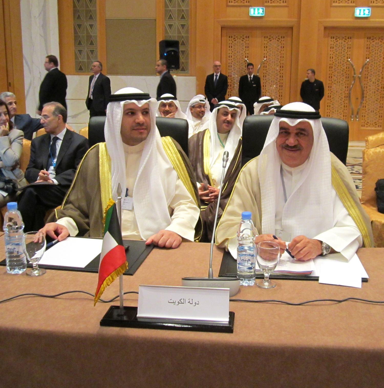 Kuwait's deputy prime minister and minister of finance Mustafa al-Shemali  chairing the Kuwait delegation to the annual meetings of the Arab financial institutions and the fourth meeting of the Council of Arab Ministers of Finance and with the govern