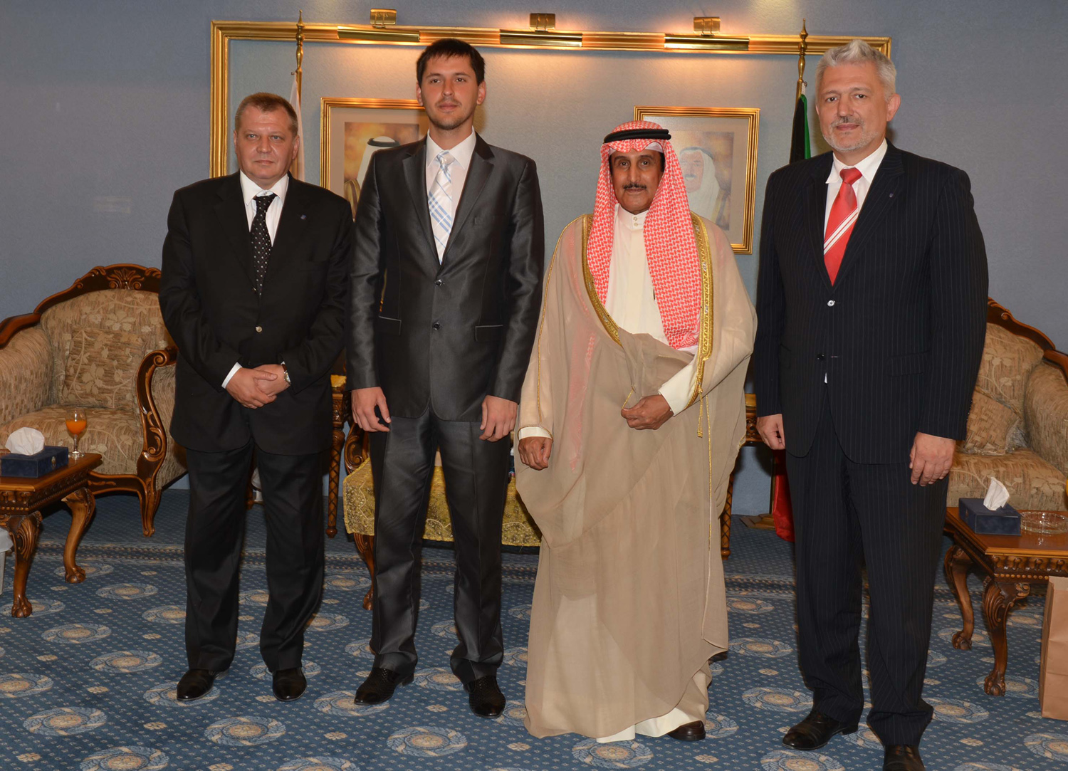 Governor of Al-Ahmadi Governorate Sheikh Dr. Ibrahim Duaij Al-Sabah meets delegation of the Ukranian Dnipropetrovsk province