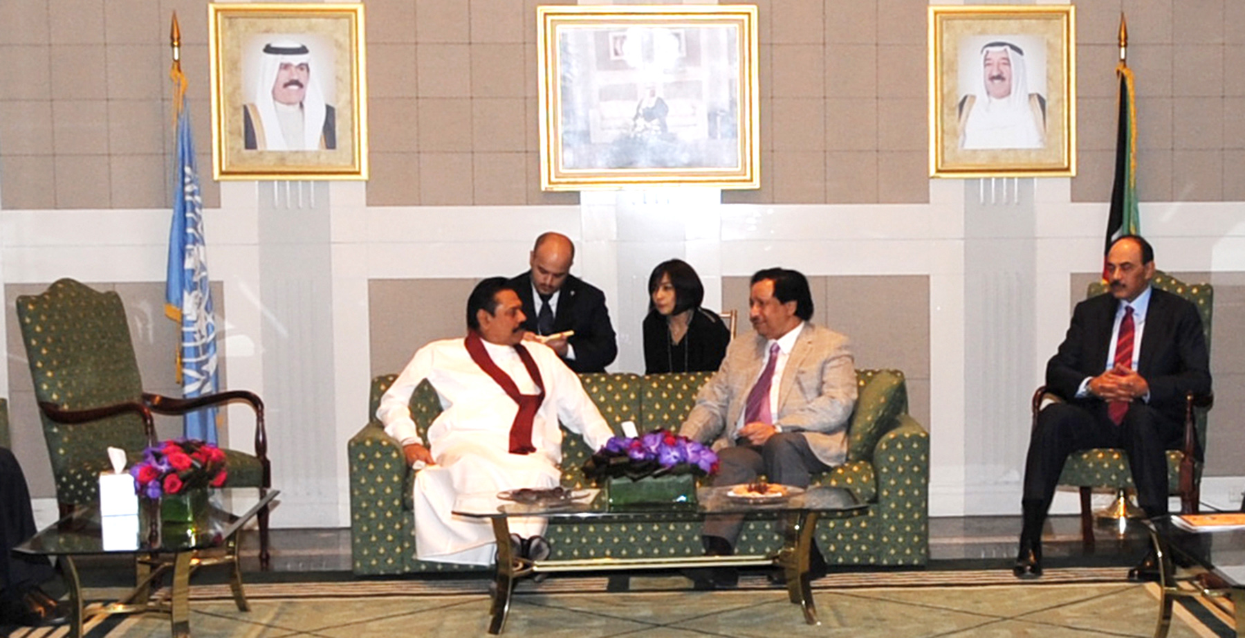 HH the Premier Sheikh Jaber Mubarak Al-Hamad Al-Sabah meets Sri Lankan President Mahinda Rajapaksa