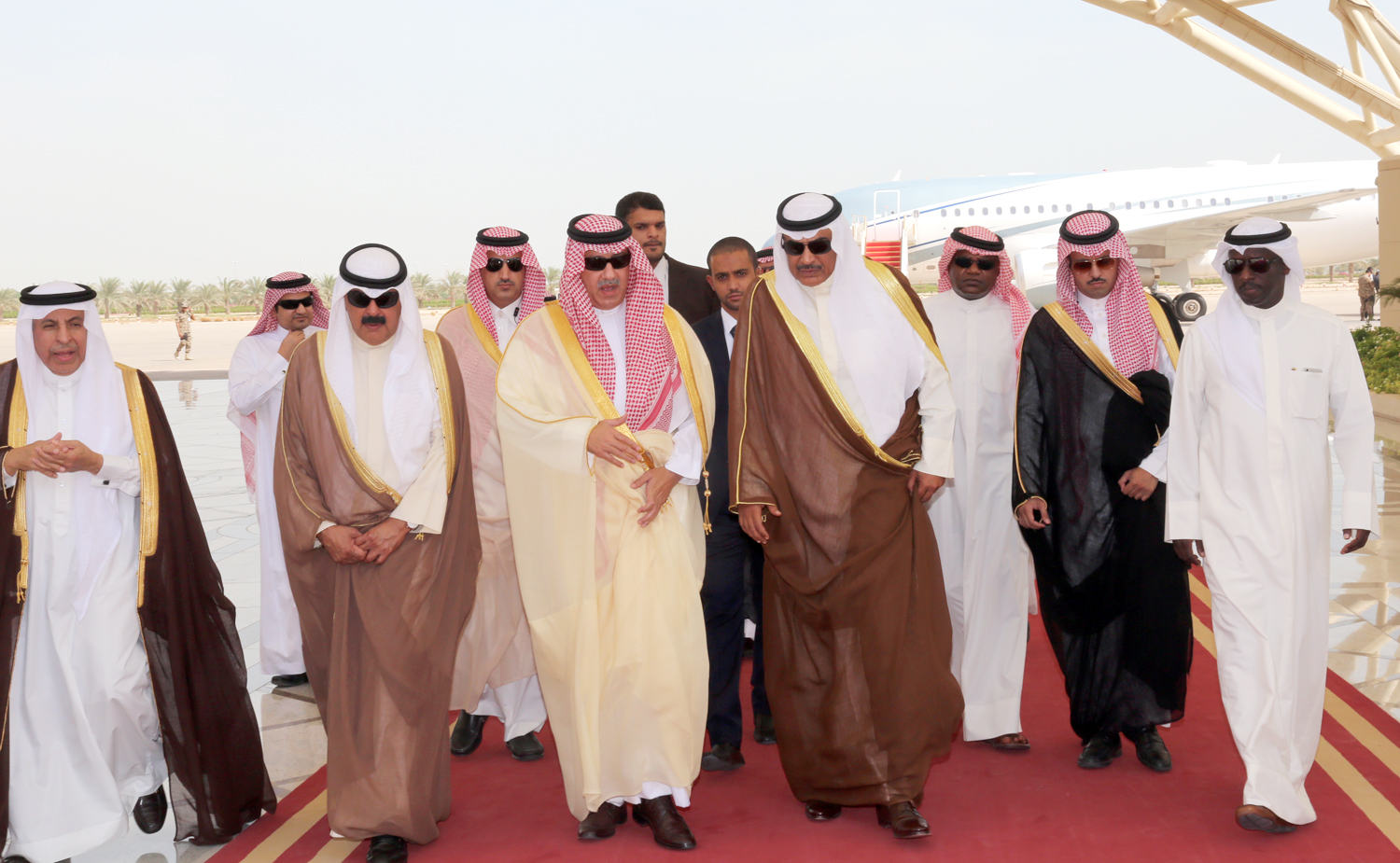 First Deputy Prime Minister and Minister of Foreign Affairs Sheikh Sabah Al-Khaled Al-Hamad Al-Sabah receives Saudi Arabia's Deputy Minister of Foreign Affairs Prince Abdulaziz bin Abdullah Al-Saud