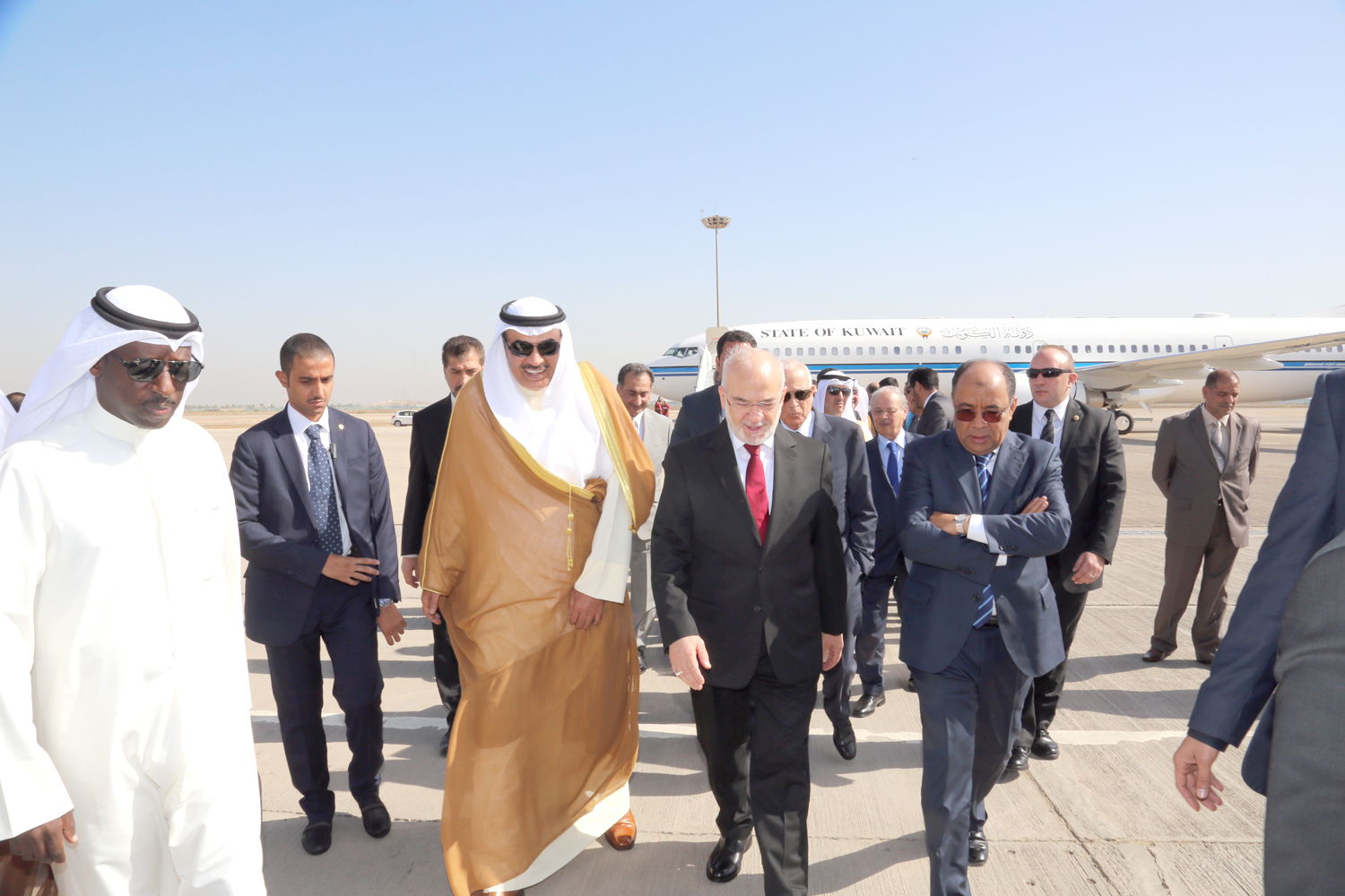 Foreign Minister Sheikh Sabah Khaled Al-Hamad Al-Sabah arrived in Iraq