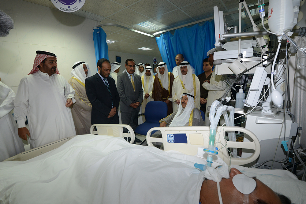 His Highness the Amir Sheikh Sabah Al-Ahmad Al-Jaber Al-Sabah visited Faisal Bander Watban Al-Duwiesh