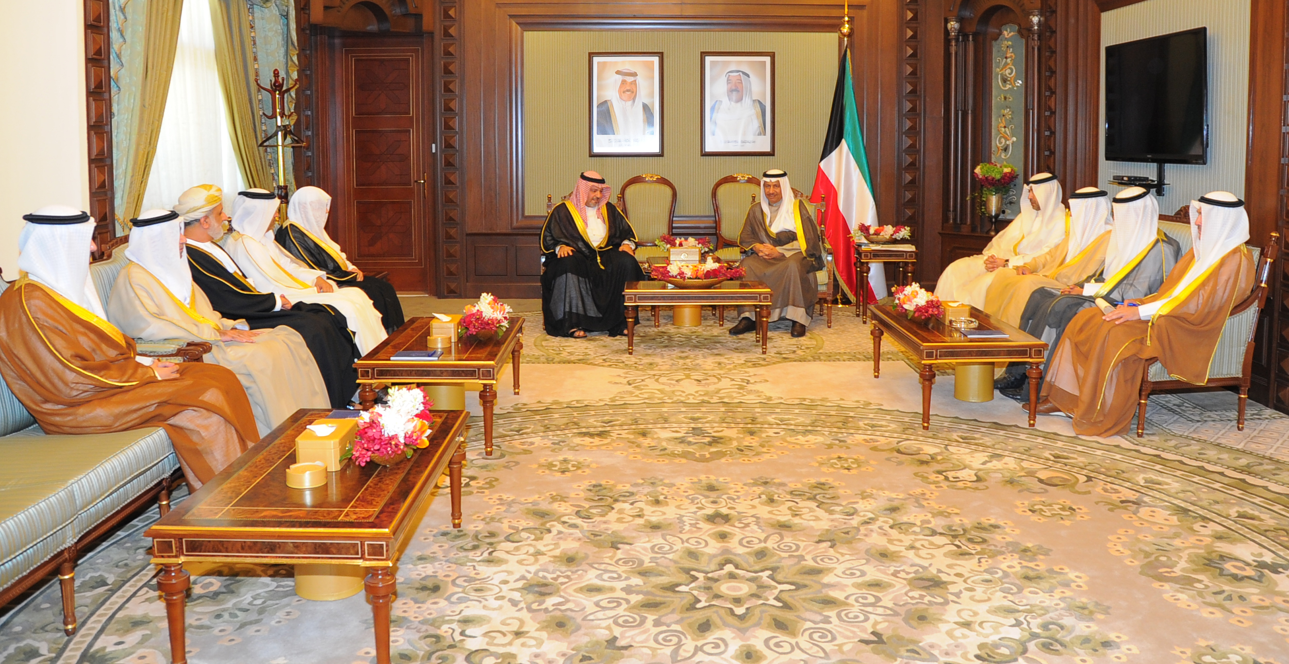 His Highness the Prime Minister Sheikh Jaber Al-Mubarak Al-Hamad Al-Sabah recives GCC ministers