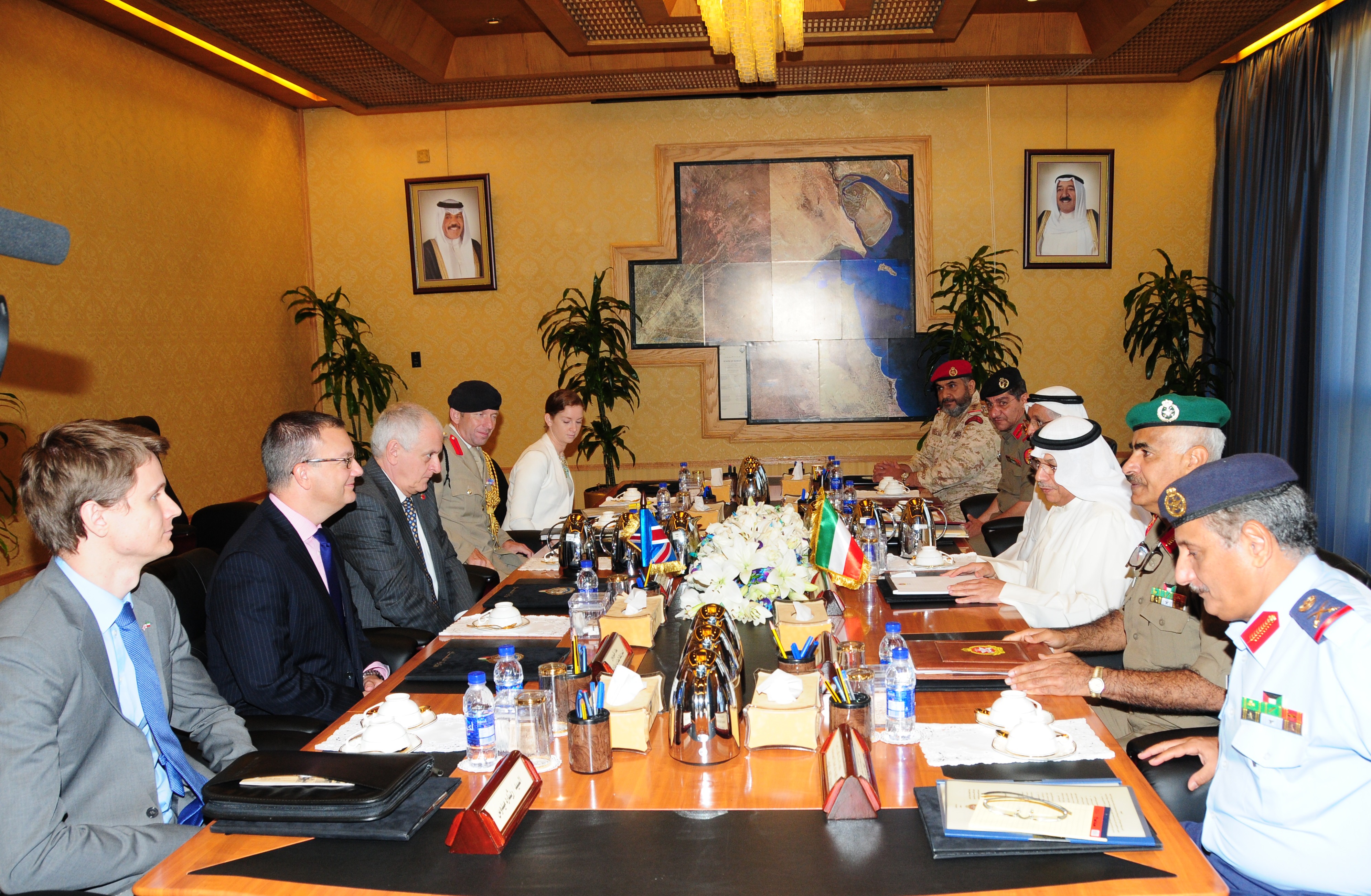 Deputy Prime Minister and Minister of Defense Sheikh Khaled Al-Jarrah Al-Sabah discussed common issues with Richard Paniguian, the visiting Head of the UK Trade and Investment Defence and Security Organisation
