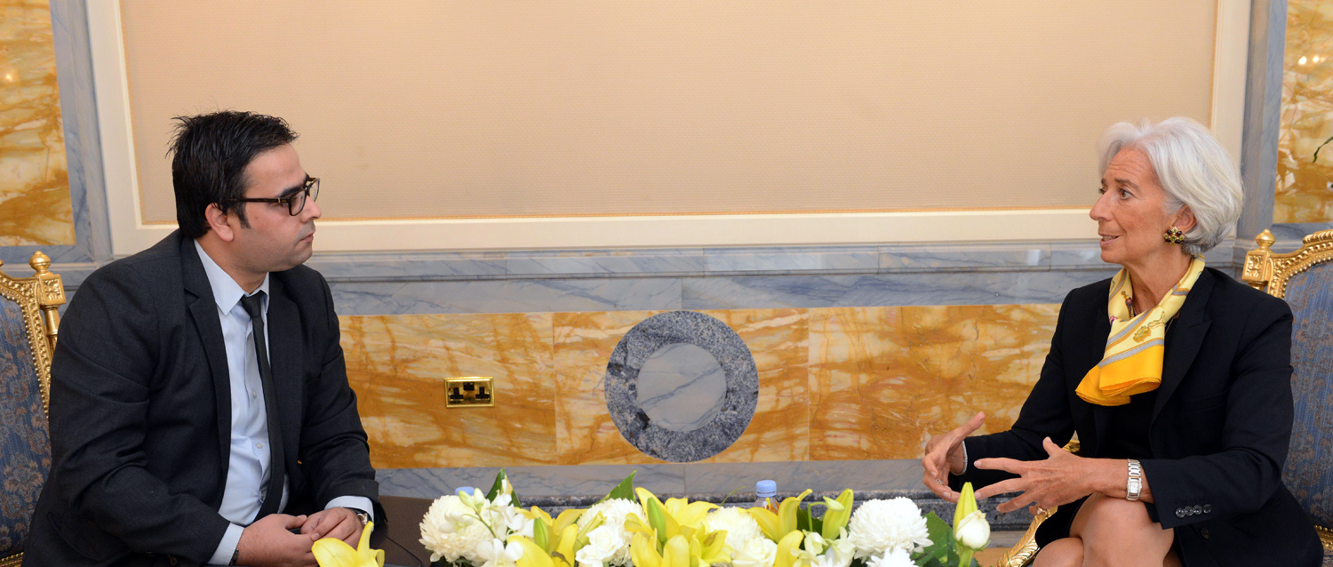 المدير العام لصندوق النقد الدولي كريستين لاغارد في تصريح لوكالة الانباء الكويتية (كونا)