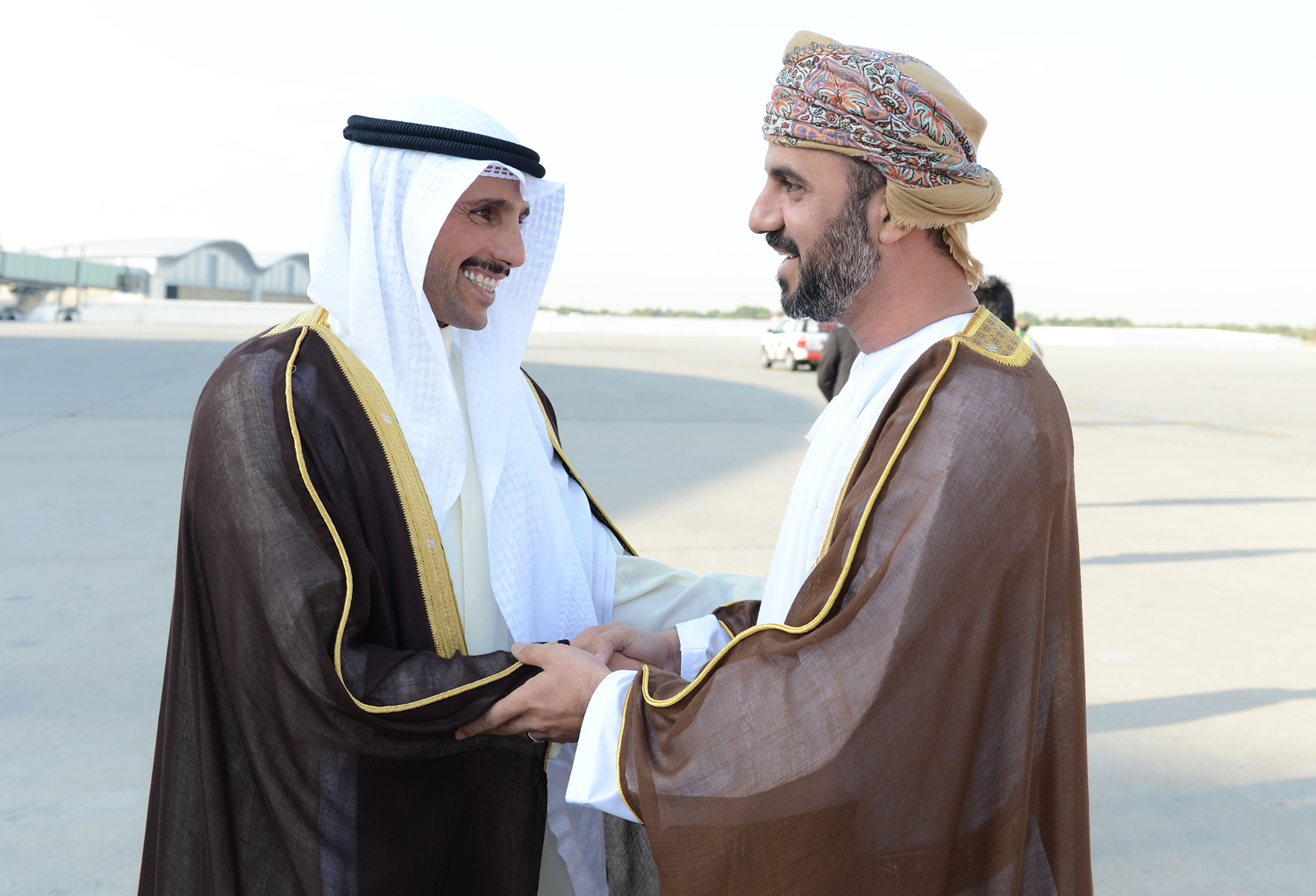 Omani Consultative Assembly Speaker Khalid Al-Mawali arrives in Kuwait during the invitation of National Assembly Speaker Marzouq Al-Ghanim