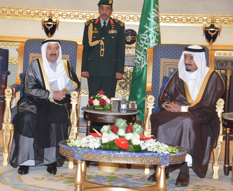 HH the Amir Sheikh Sabah Al-Ahmad Al-Jaber Al-Sabah received by Saudi Crown Prince, Deputy Prime Minister and Defense Minister Salman bin Abdulaziz Al-Saud