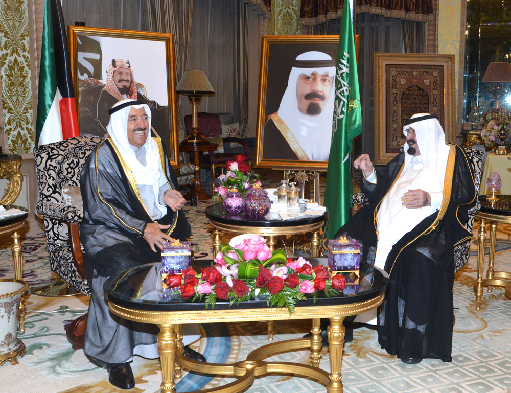 His Highness the Amir Sheikh Sabah Al-Ahmad Al-Jaber Al-Sabah holds summit with Saudi King Abdullah bin Abdulaziz Al-Saud 