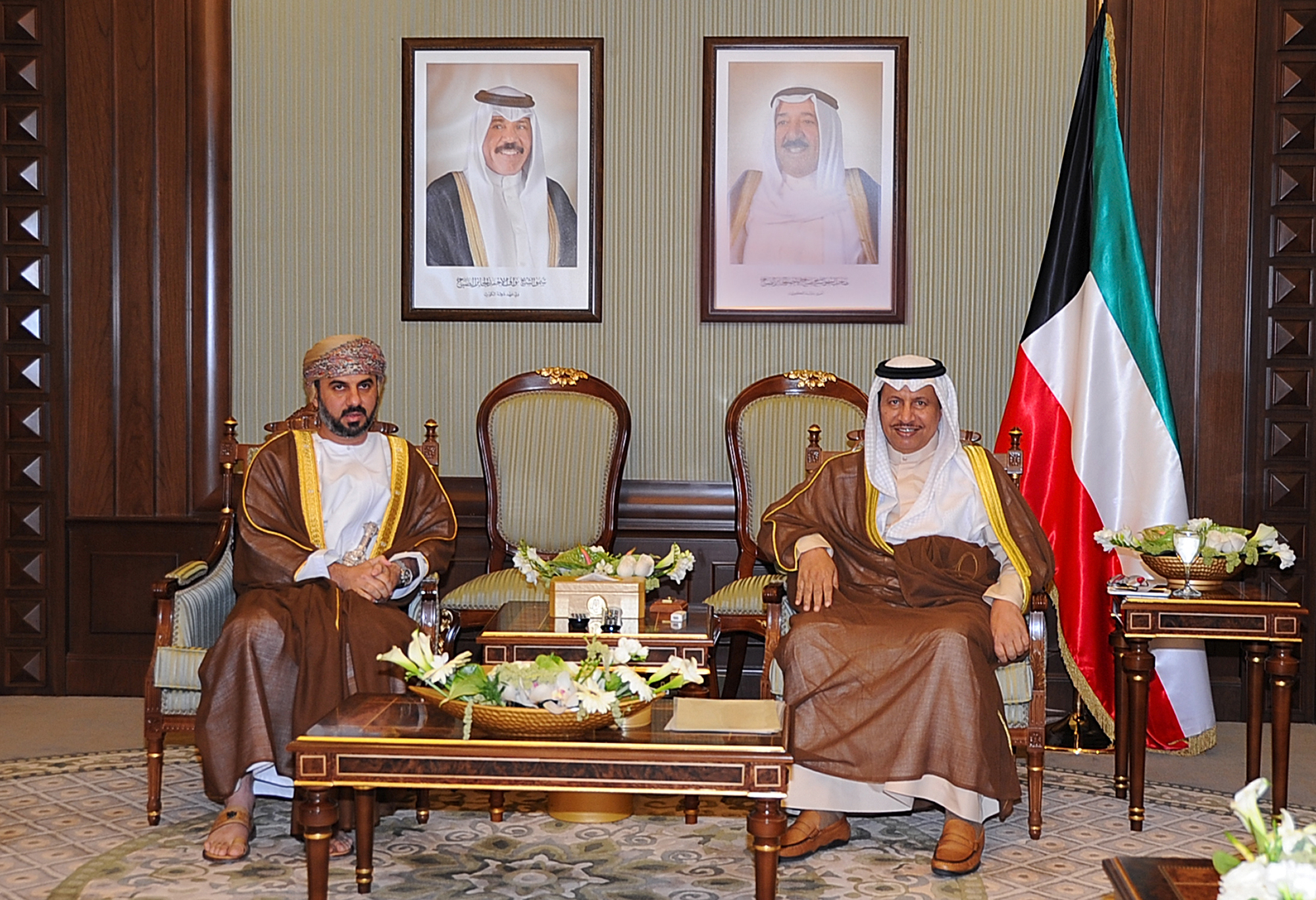 His Highness Prime Minister Sheikh Jaber Mubarak Al-Hamad Al-Sabah receives Omani Shura Council's Speaker