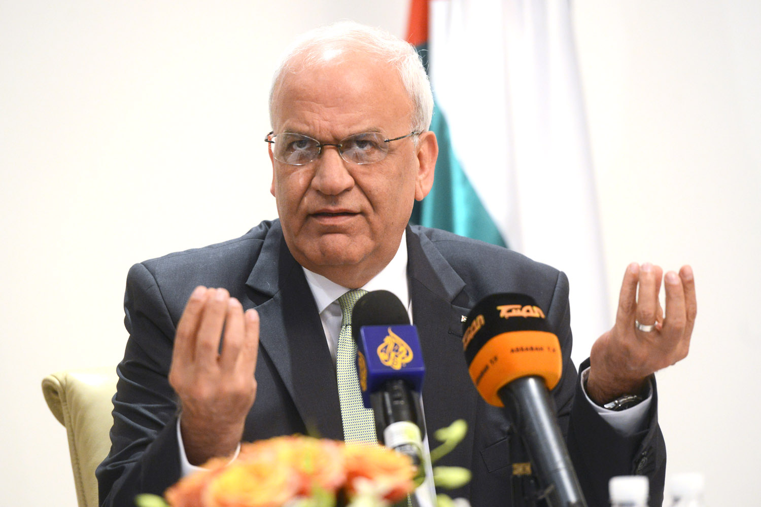 Palestinian chief negotiator Saeb Erekat