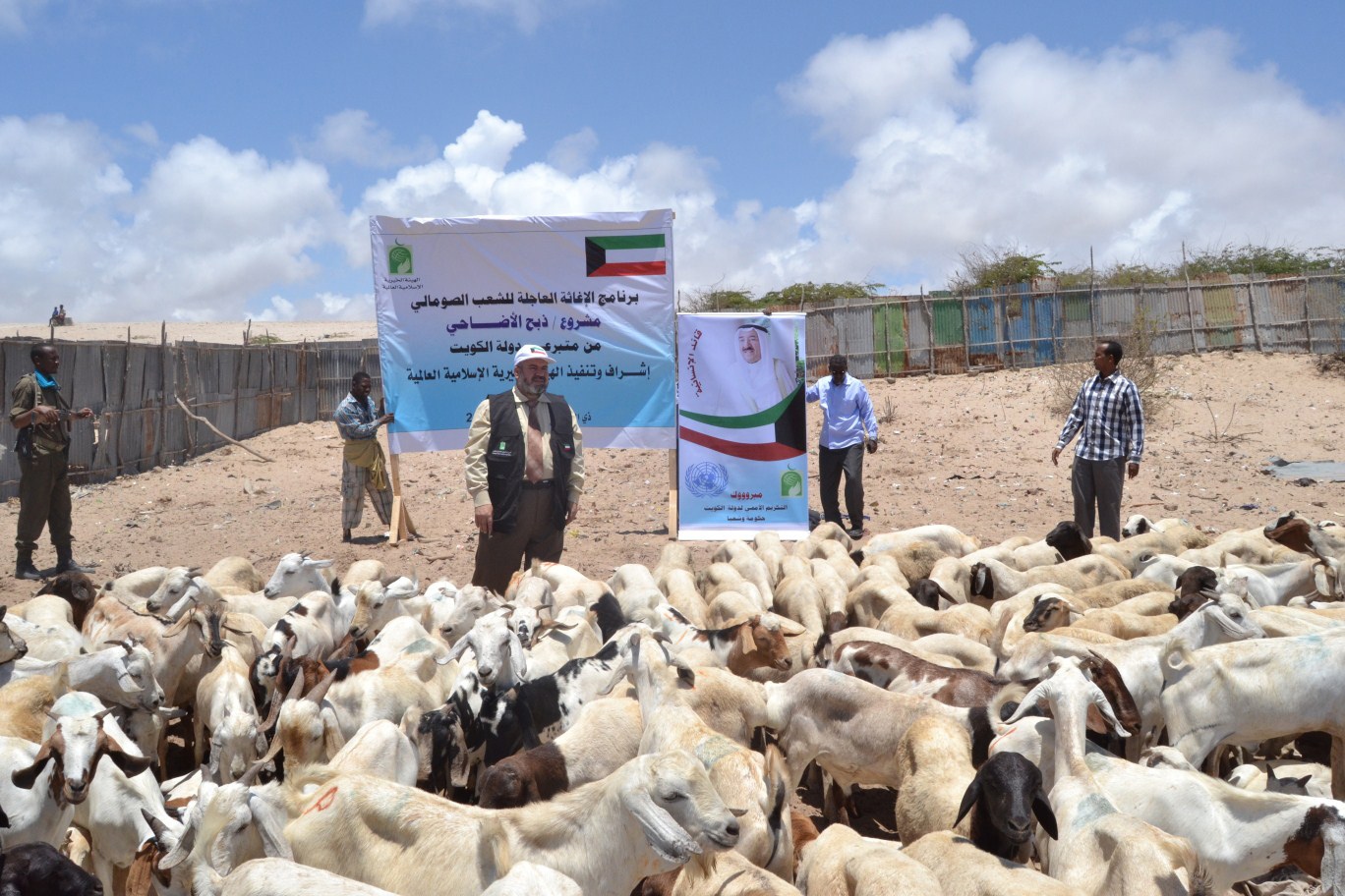 International Islamic Charitable Organization in kuwait (IICO) Provided relief aid and Eid Al-Adha meat in Somalia