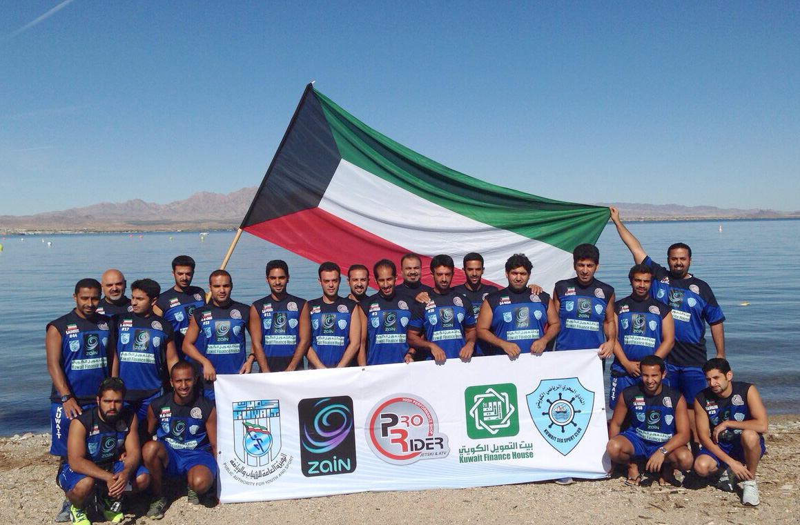 Kuwaiti team of jet skiers earns seven medals today in the international jet skiing championship