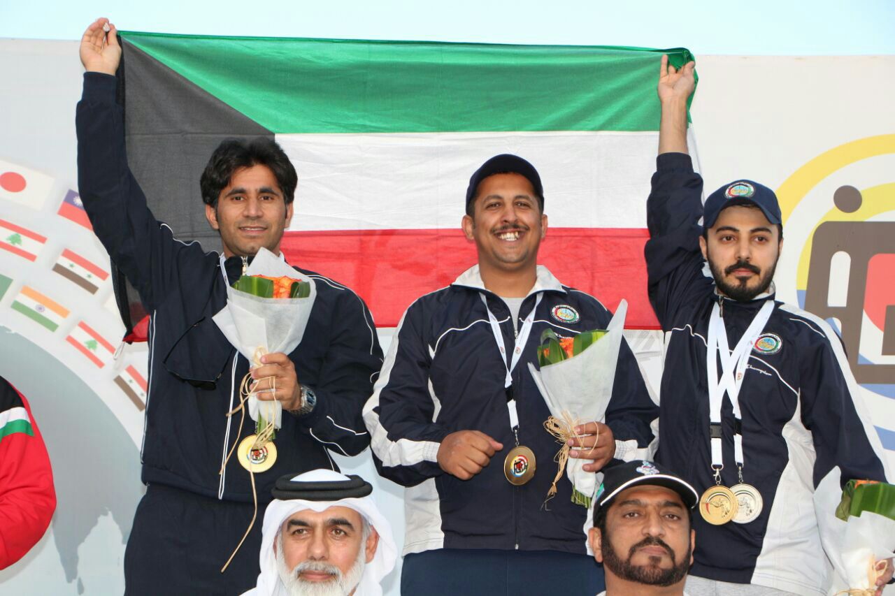 The Kuwaiti Champions in the Fourth Asian Shotgun Championship in UAE 