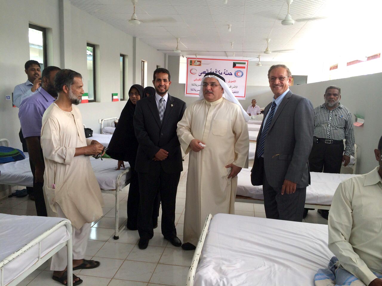 Vice President of the Kuwait Red Crescent Society (KRCS) Anwar Al-Hasawi at Opthalmology Hospital in Sri Lanka