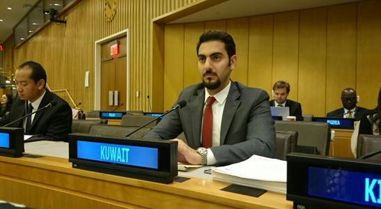 Kuwait's Third Secretary of Kuwait Permanent Delegation to the UN Nasser Al-Ramzi