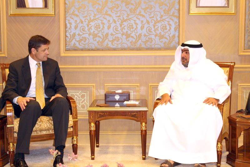 Chairman of the National Security Apparatus Sheikh Thamer Ali Al-Sabah meet Deputy Assistant to the Secretary of Defense for Homeland Security Thomas Atkin 