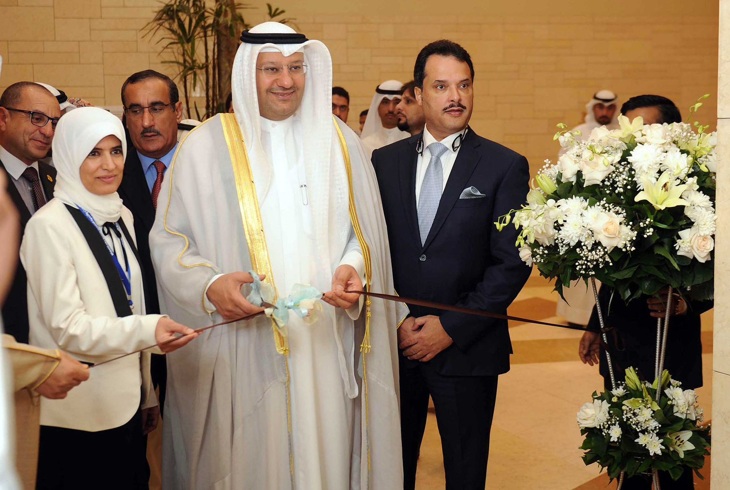 وزير الصحة الدكتور علي العبيدي أثناء افتتاحه فعاليات مؤتمر الكويت والندوة الخليجية ال11 للتمريض بعنوان (التمريض ريادة مجتمعية في مواجهة الأمراض غير السارية)