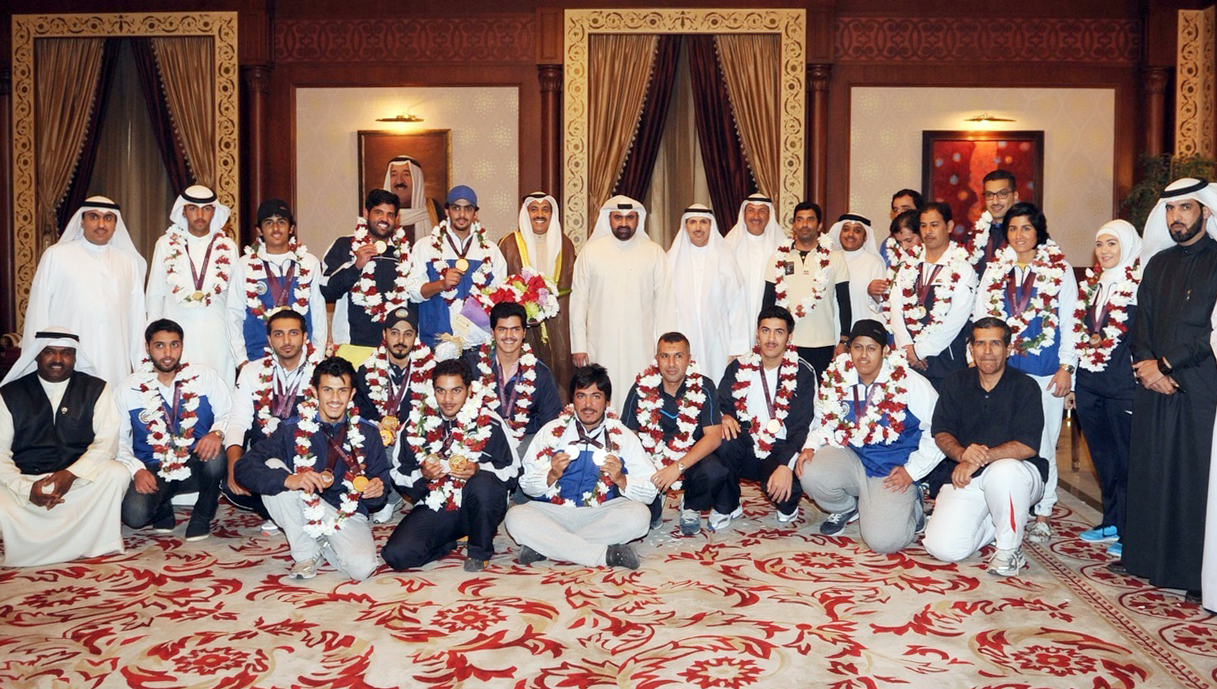 Kuwaiti Shooting team in the 11th Arab Shooting Championship