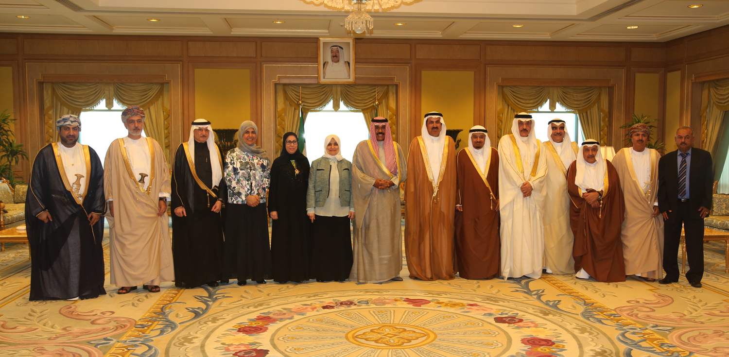 His Highness the Deputy Amir and Crown Prince Sheikh Nawaf Al-Ahmad Al-Jaber Al-Sabah met GCC ministers of social affairs and labor