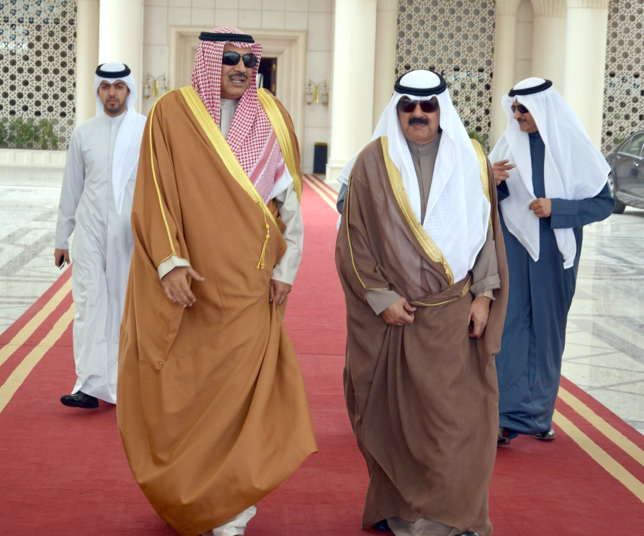 First Deputy Prime Minister and Foreign Minister Sheikh Sabah Khaled Al-Hamad Al-Sabah during his departure to Qatar