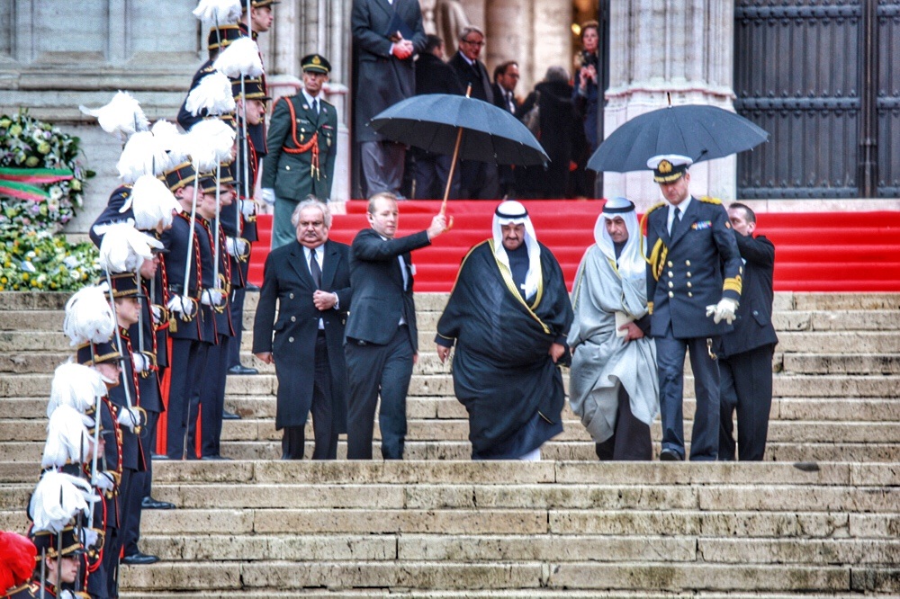 His Highness the Amir Sheikh Sabah Al-Ahmad Al-Jaber Al-Sabah's Representative Sheikh Nasser Al-Mohammad Al-Ahmad Al-Sabah attends funeral of Belgium's former queen Fabiola