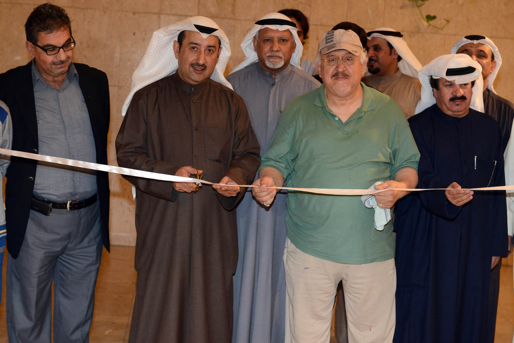 Assistant Secretary General of National Council for Culture, Arts and Letters (NCCAL) Mohammad Al-As'ousi opens Arabic calligraphy gallery