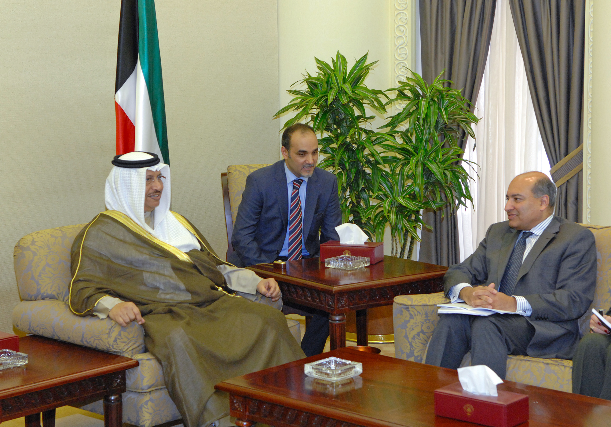 His Highness the Prime Minister Sheikh Jaber Al-Mubarak Al-Hamad Al-Sabah recieves President of the European Bank for Reconstruction and Development Sir Suma Chakrabarti