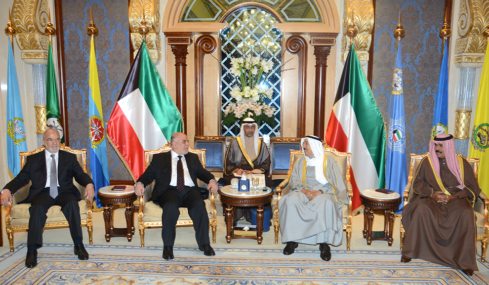 His Highness the Amir Sheikh Sabah Al-Ahmad Al-Jaber Al-Sabah received Iraqi Prime Minister Haider Al-Abadi