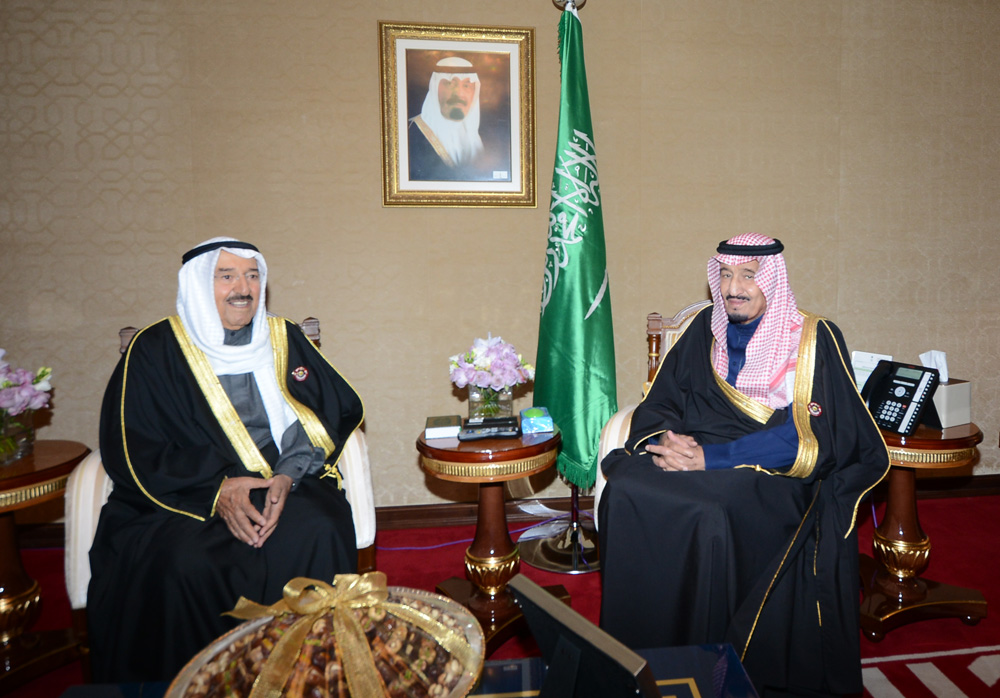 His Highness the Amir Sheikh Sabah Al-Ahmad Al-Jaber Al-Sabah visited Saudi Crown Prince Salman bin Abdulaziz Al Saud, Deputy Premier and Minister of Defense