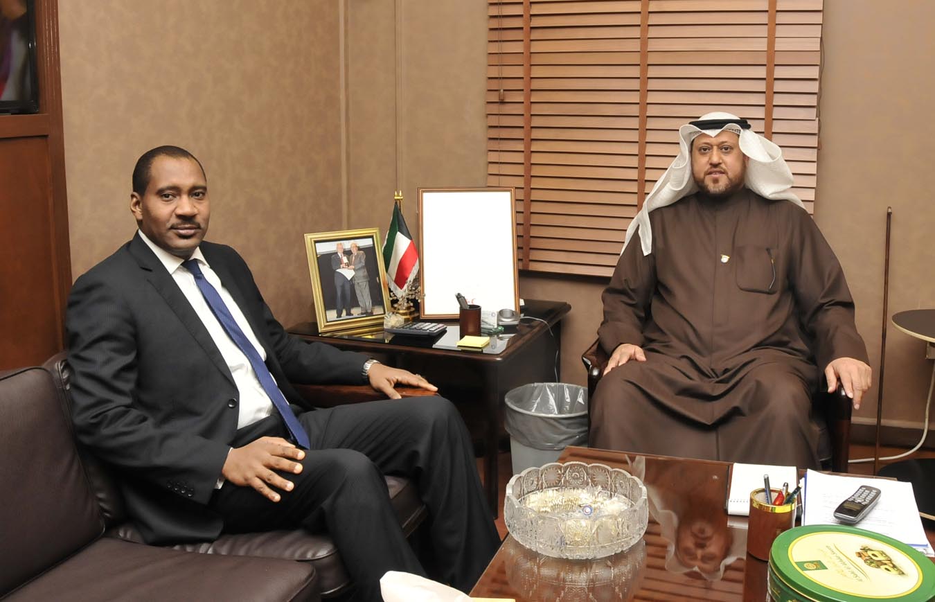 Chadian Ambassador in Kuwait Ahmed Agbash meets with Director General of Kuwait Red Crescent Society (KRCS) Abdulrahman Al-Oun
