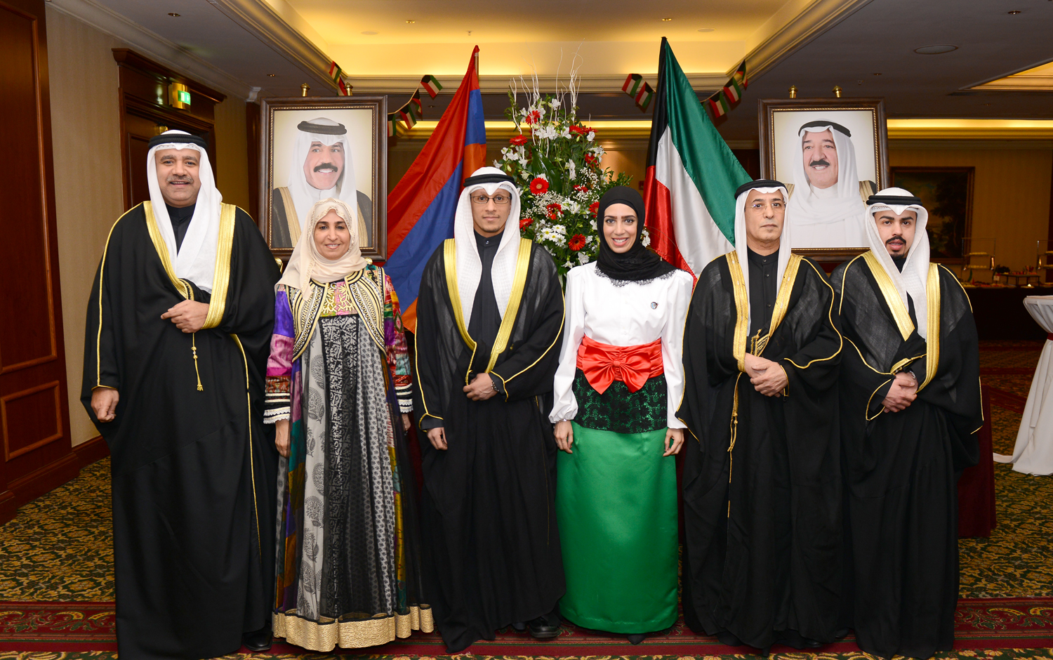 Officials during the celbration of the Kuwaiti embassy in Armenia 