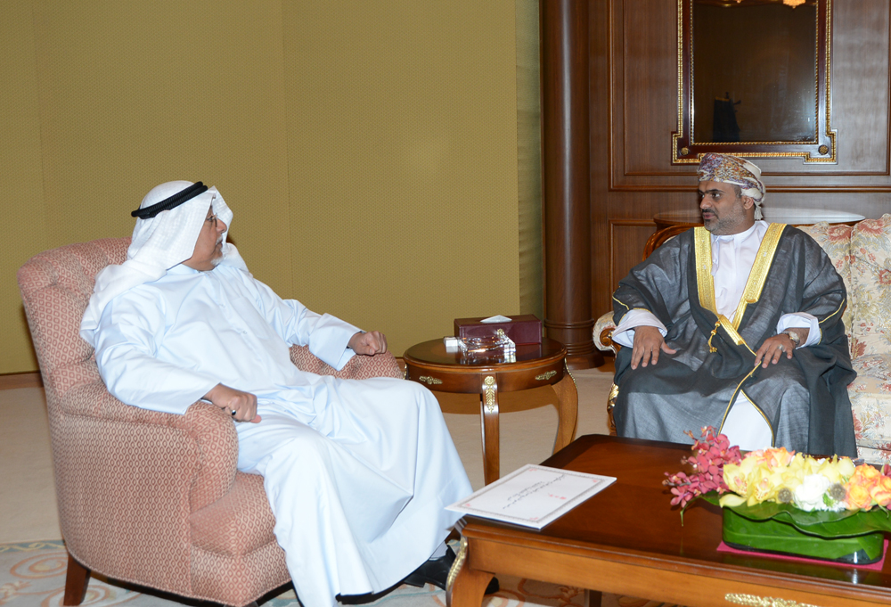 Deputy Minister of Amiri Diwan Affairs Sheikh Ali Jarrah Al-Sabah received Oman's Ambassador to Kuwait Hamid Bin Saad Bin Salim Al-Ibrahim