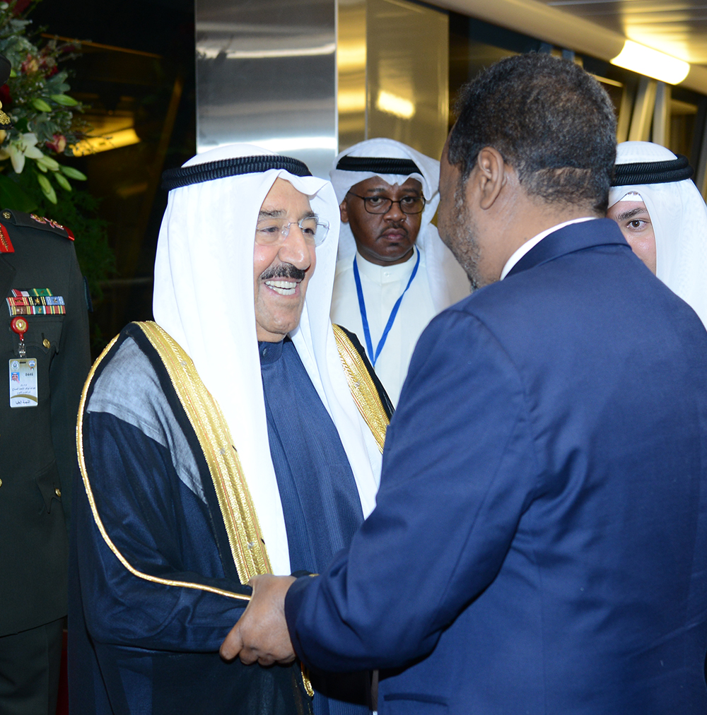 President of Somalia Hassan Sheikh Mahamud arrived  and received by His Highness the Amir Sheikh Sabah Al-Ahmad Al-Jaber Al-Sabah