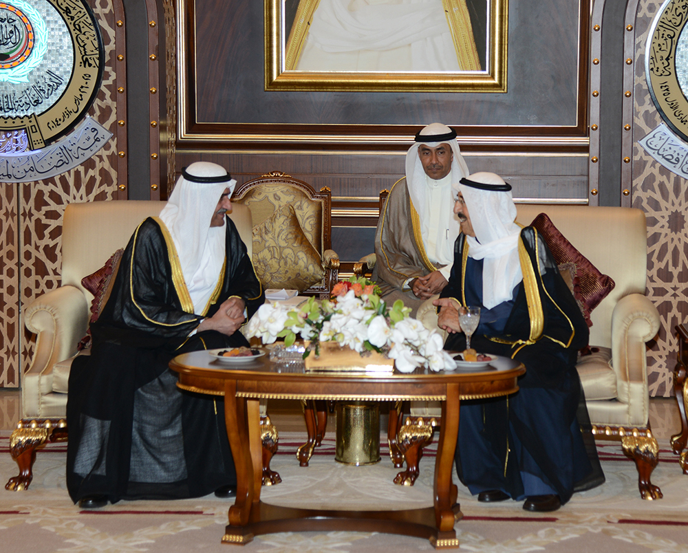 HH the Amir Sheikh Sabah Al-Ahmad Al-Jaber Al-Sabah receives Sheikh Hamad bin Mohammad Al-Sharqi, member of the Supreme Council and Ruler of the Emirate of Fujairah