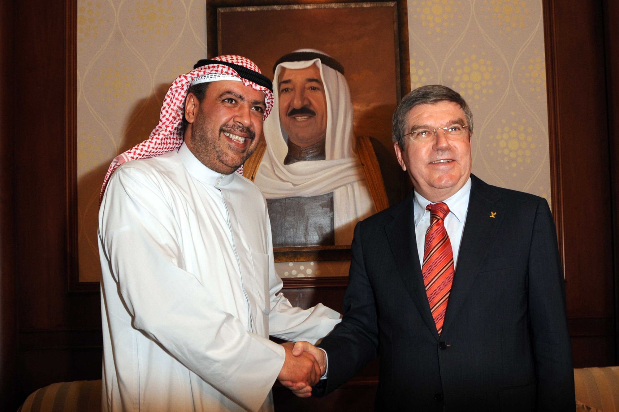 International Olympic Committee President Thomas Bach and ANOC President Sheikh Ahmad Al-Fahad Al-Sabah