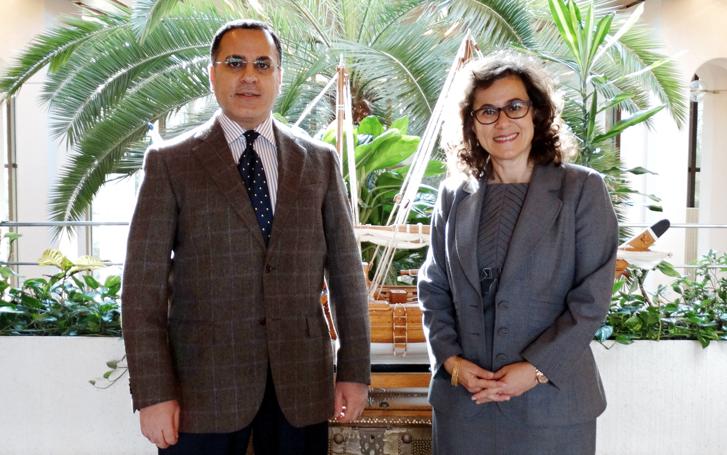 Regional Director for the Arab States, Nada Al-Nashef and Jamal Al-Ghunaim, Ambassador of the Permanent Mission of the State of Kuwait to the United Nations