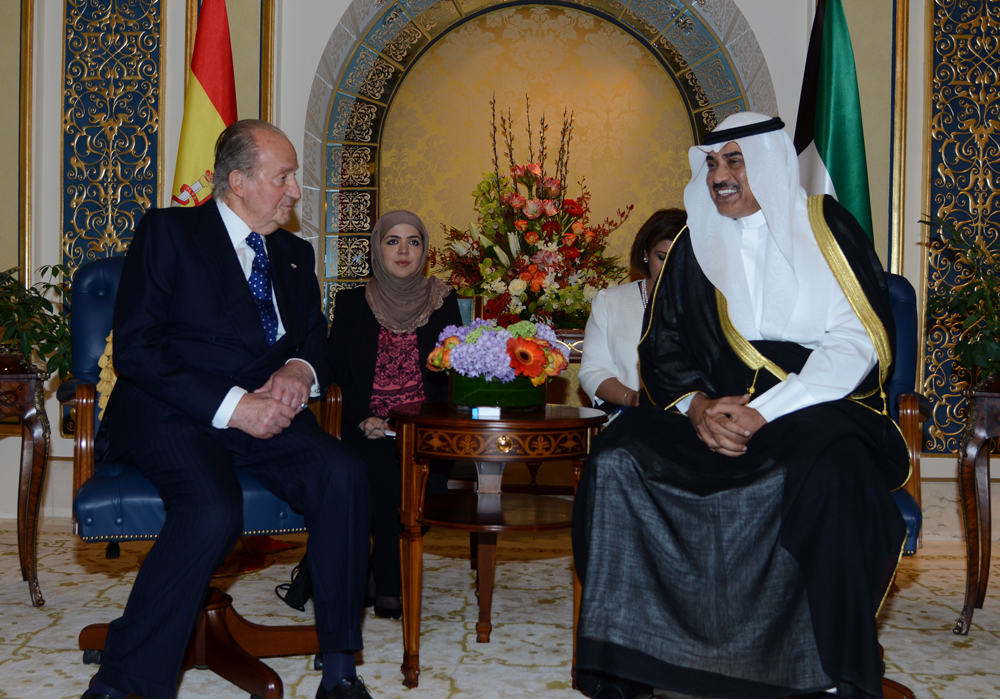 King of Spain Juan Carlos receives Deputy Prime Minister and Foreign Minister Sheikh Sabah Al-Khaled Al-Hamad Al-Sabah