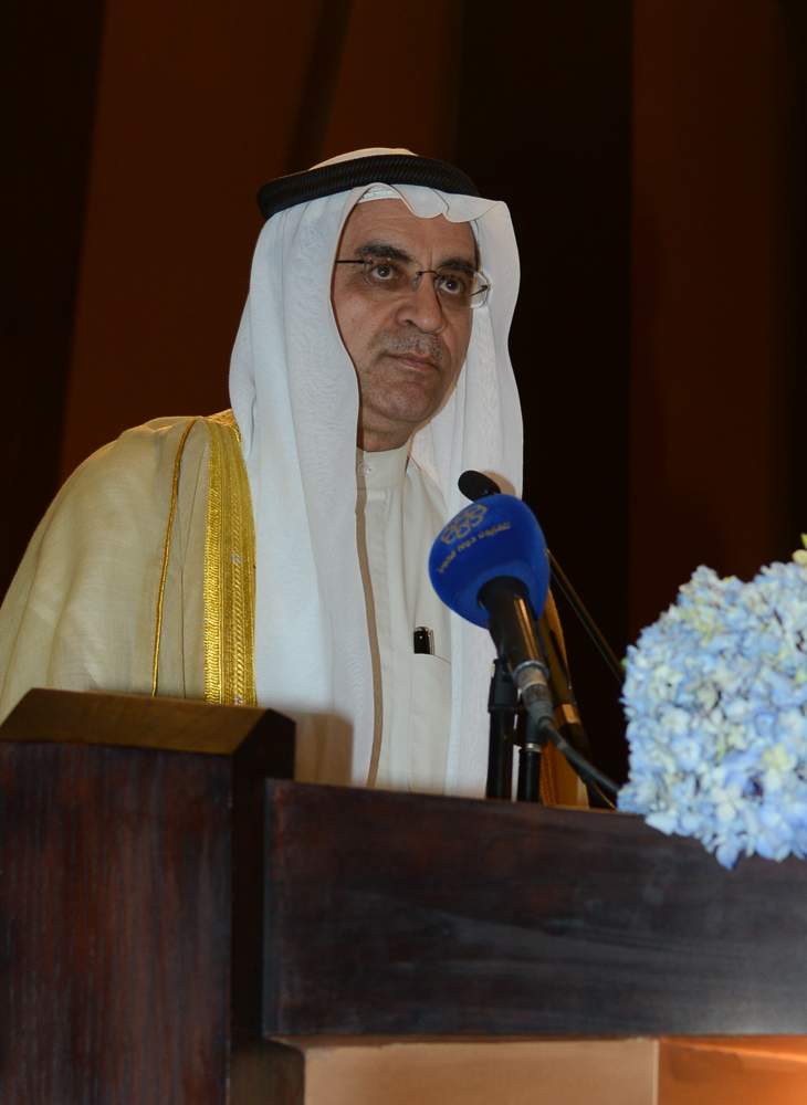 وزير التربية ووزير التعليم العالي احمد عبدالمحسن المليفي خلال الحفل