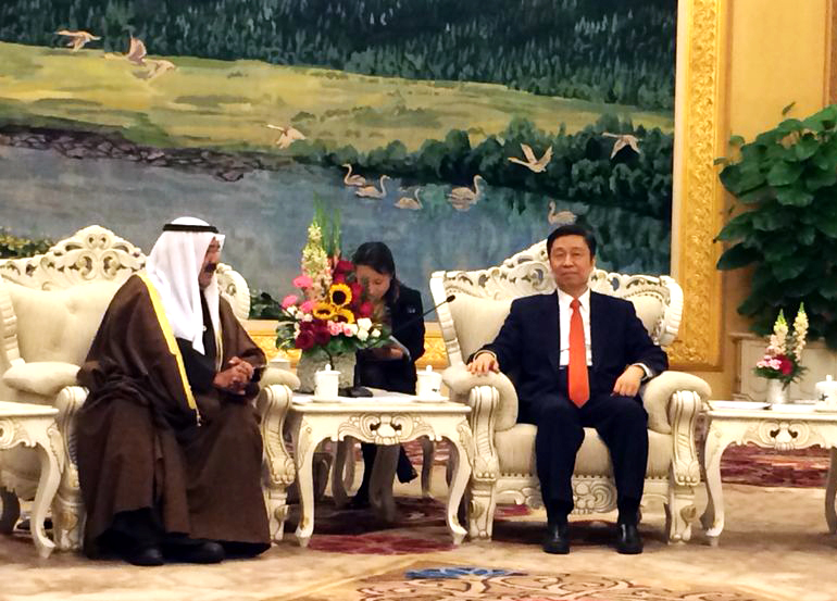 Kuwait's Minister of Amiri Diwan Affairs Sheikh Nasser Sabah Al-Ahmad Al-Sabah meets Chinese vice president