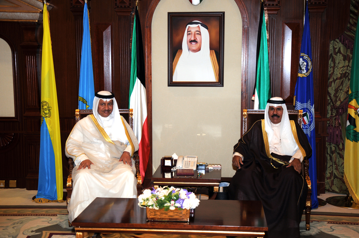 His Highness the Crown Prince Sheikh Nawaf Al-Ahmad Al-Jaber Al-Sabah met His Highness the Prime Minister Sheikh Jaber Al-Mubarak Al-Hamad Al-Sabah