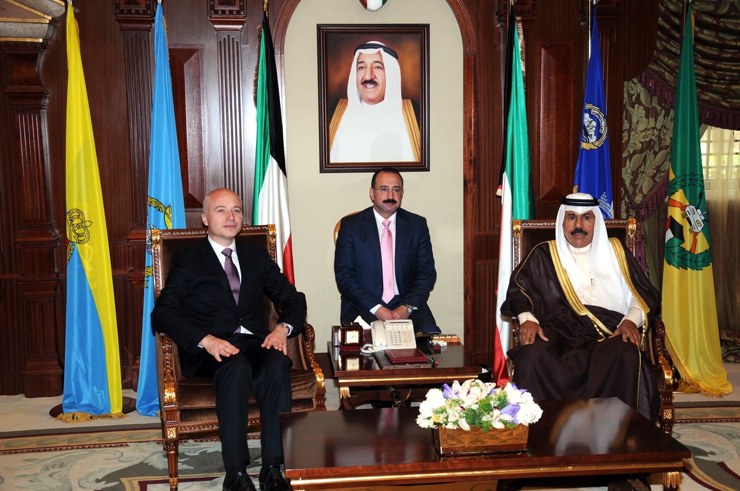 His Highness the Crown Prince Sheikh Nawaf Al-Ahmad Al-Jaber Al-Sabah met outgoing Serbian Ambassador Mihailo Brkic