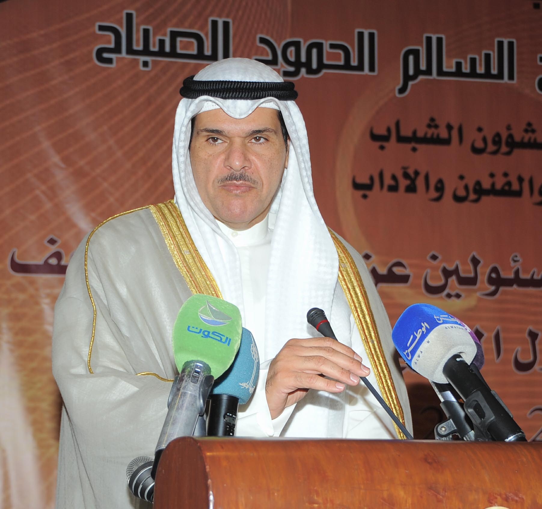 Minister of Information Sheikh Salman Sabah Al-Salem Al-Sabah during the meeting