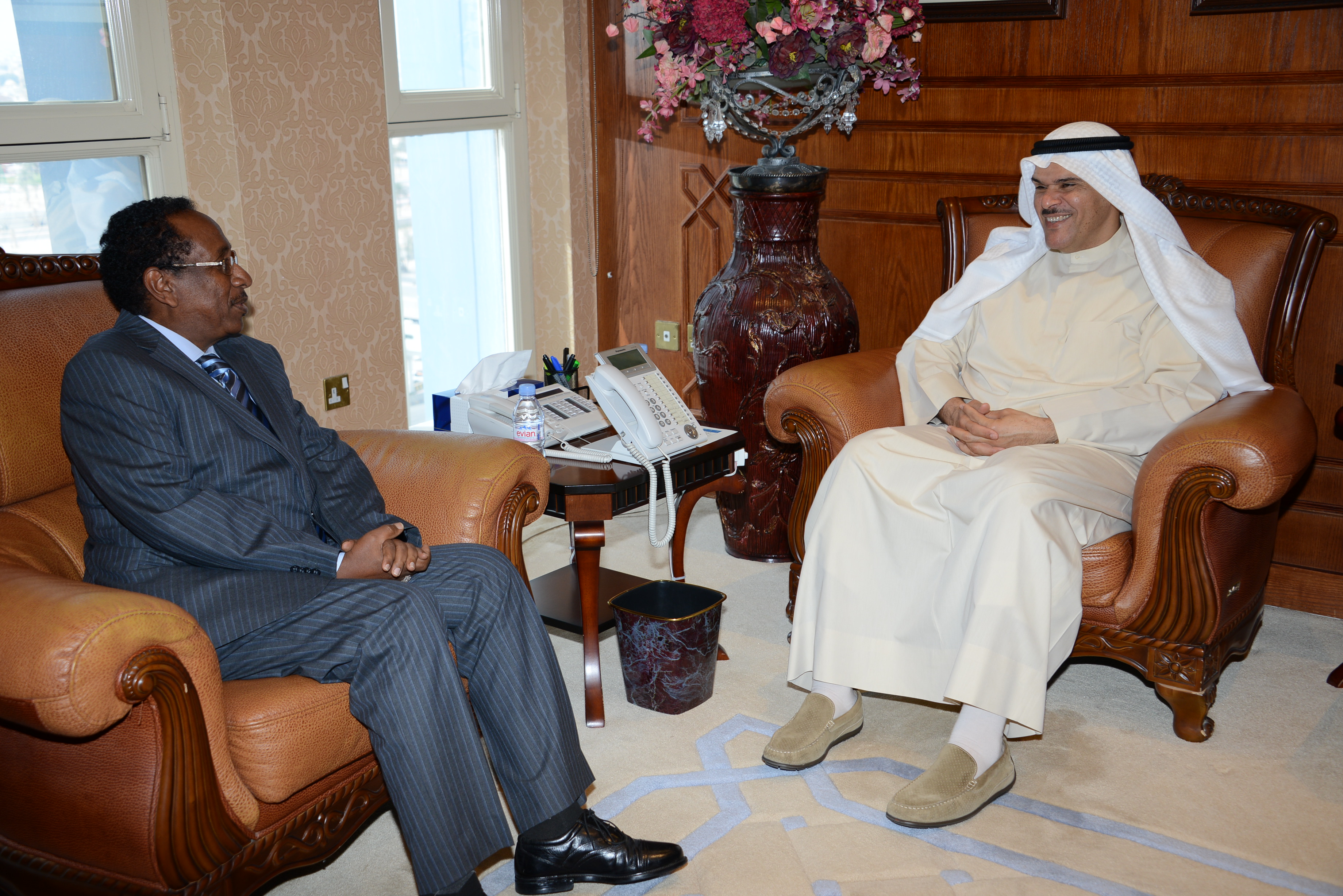 Minister of Information Sheikh Salman Sabah Salem Al-Sabah meets the ambassadors of Djibouti