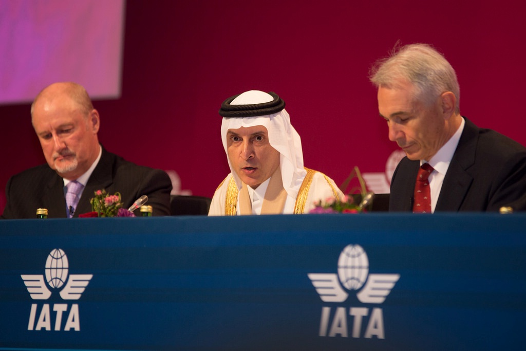Director General and CEO of (IATA) Tony Tyler speaking in 70th Annual General Meeting and WATS, hosted by Qatar Airways
