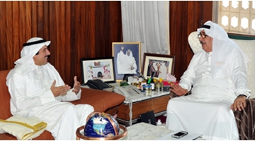 Bahraini Deputy Prime Minister Jawad bin Salem  receives  Kuwaiti Ambassador in Bahrain Sheikh Azzam Al-Sabah