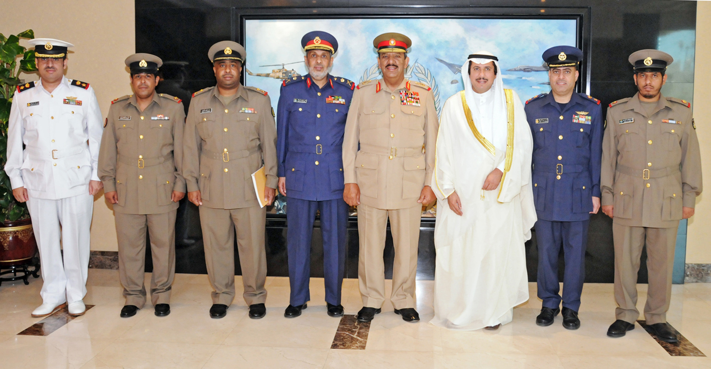 Dean of the diplomatic corps, Kuwaiti Ambassador to Bahrain, Sheikh Azzam Al-Sabah and leaders of the Gulf Cooperation Council (GCC)