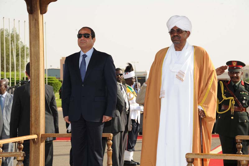 Sudanese President Omar Al-Bashir and Egyptian President Abdulfatah Al-Sisi